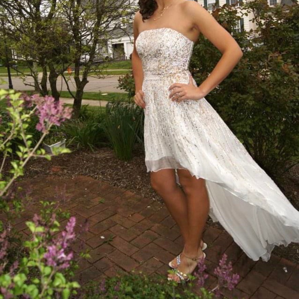 Sherri Hill High-Low Strapless Sequin Dress Size 2